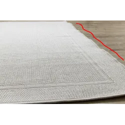 TIMO 5979 Outdoor Rug White Sisal Border