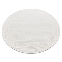 TIMO 5979 Round Rug ROPE SISAL Outdoor Frame White - 2nd Grade