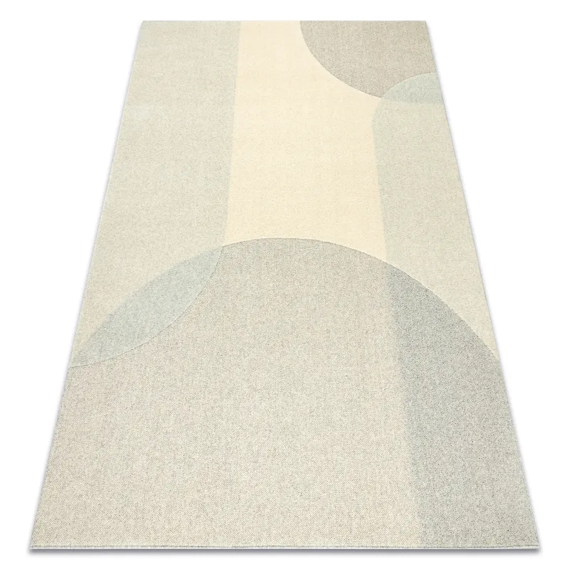 FLUX Wool Geometric Rug 461.7.AE120 in beige and grey tones