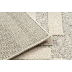 Loft style rug for the living room, geometric pattern in cream color