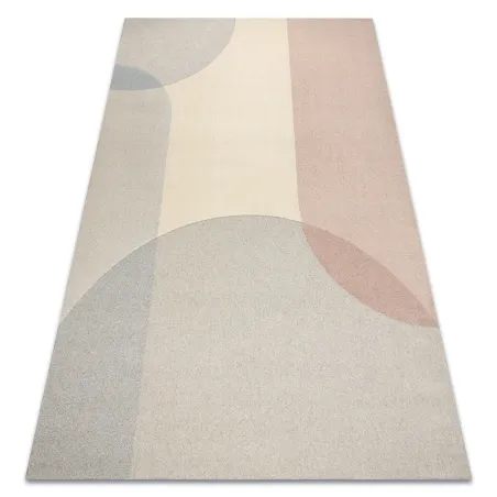 FLUX geometric wool rug in beige and grey tones for a stylish decor