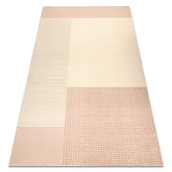 FLUX Geometric Wool Rug Beige Pink