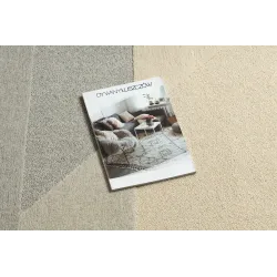 Cream and grey FLUX 461.12.AE120 wool rug with a loft style
