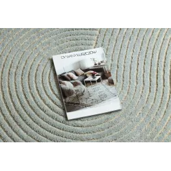Geometric FLUX rug in blue and cream, perfect for modern interiors