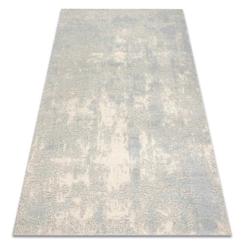FLUX Abstract Wool Rug in grey and blue, perfect for modern interiors