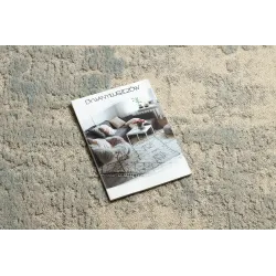 Stylish grey and blue abstract wool carpet FLUX for contemporary spaces