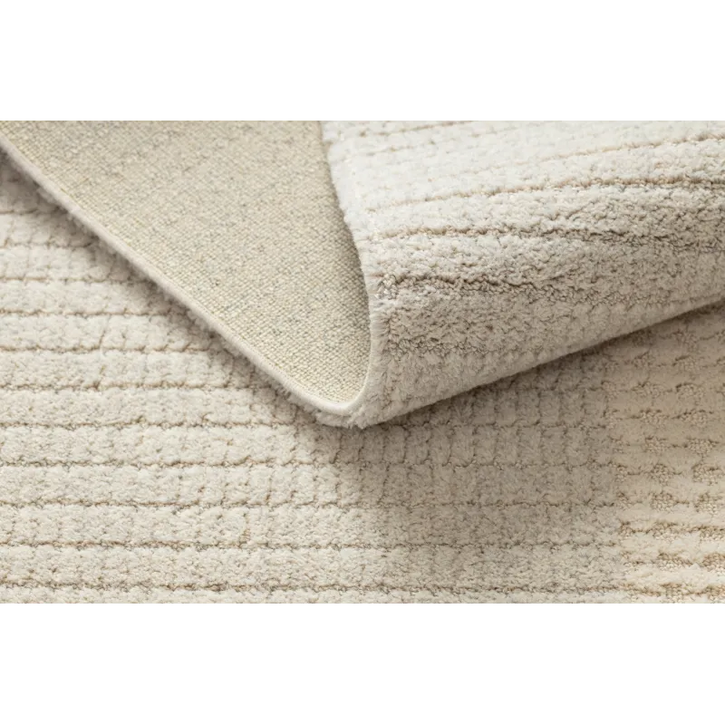 Loft-style wool rug FLUX in blue for living room or bedroom
