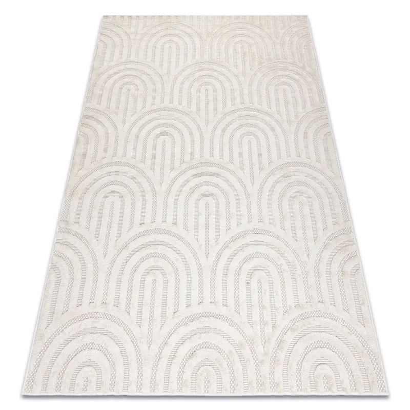 SANTO Sisal Geometric White Rug