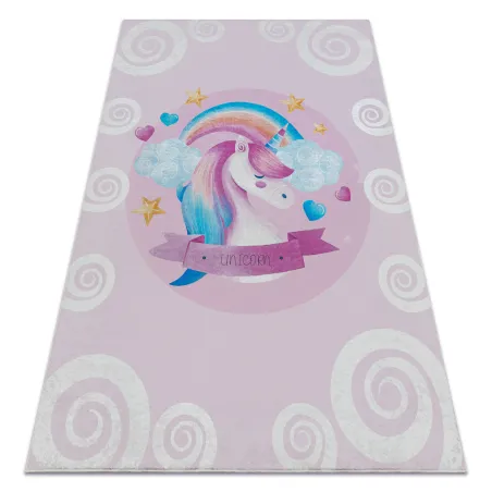 BAMBINO Washable Kids Unicorn Rainbow Rug
