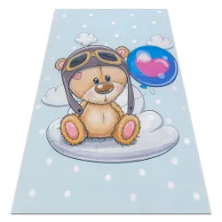 Washable BAMBINO 43030 Teddy Bear, remote control for children, non-slip - blue / brown