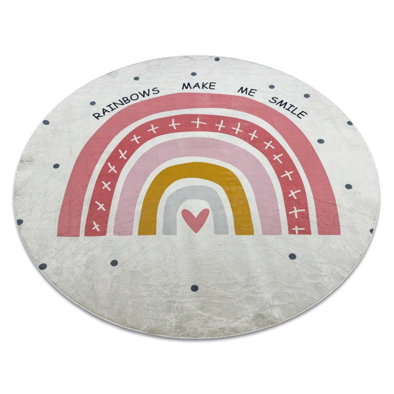 BAMBINO 47810 Rainbow Round Washable Rug