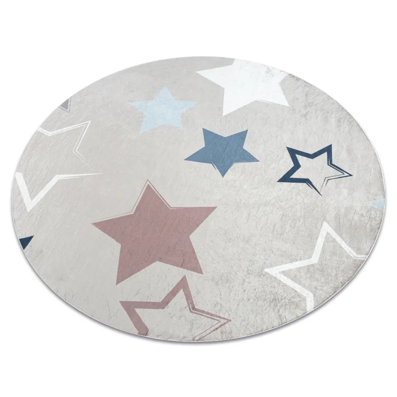 BAMBINO 48130 Stars Round Washable Rug