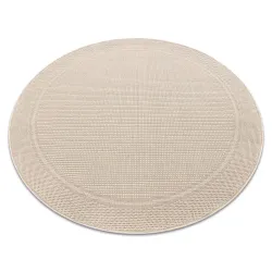 TIMO 5979 Round Cord Sisal Outdoor Rug Beige - 2nd Grade