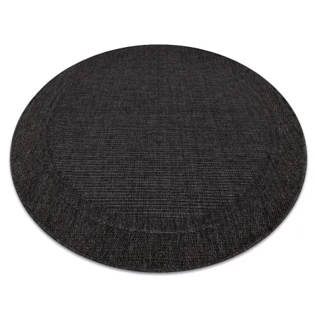 TIMO 5000 Round Outdoor Sisal Rug Black