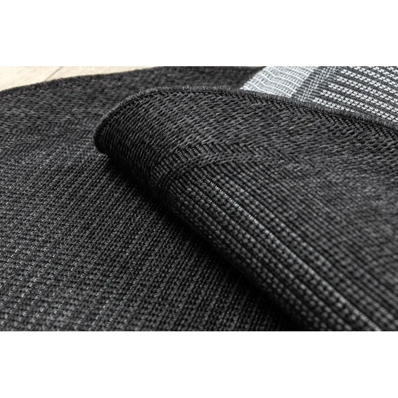 TIMO 5000 Round Outdoor Sisal Rug Black