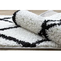 Berber Cross White Runner Rug