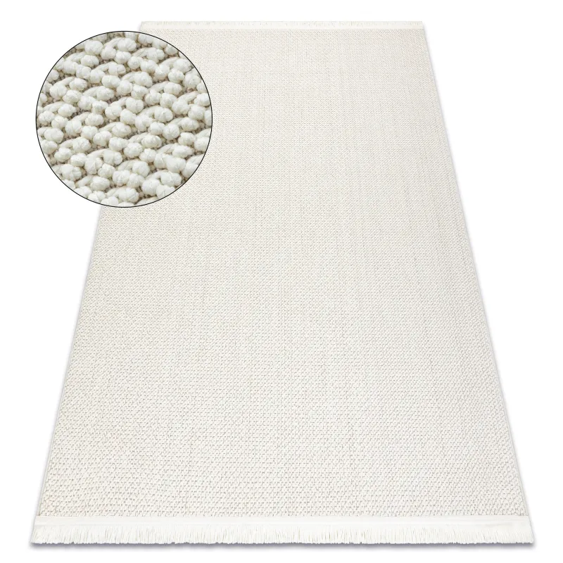 Nano FH92A White Loop Rug, flat woven design for modern home decor