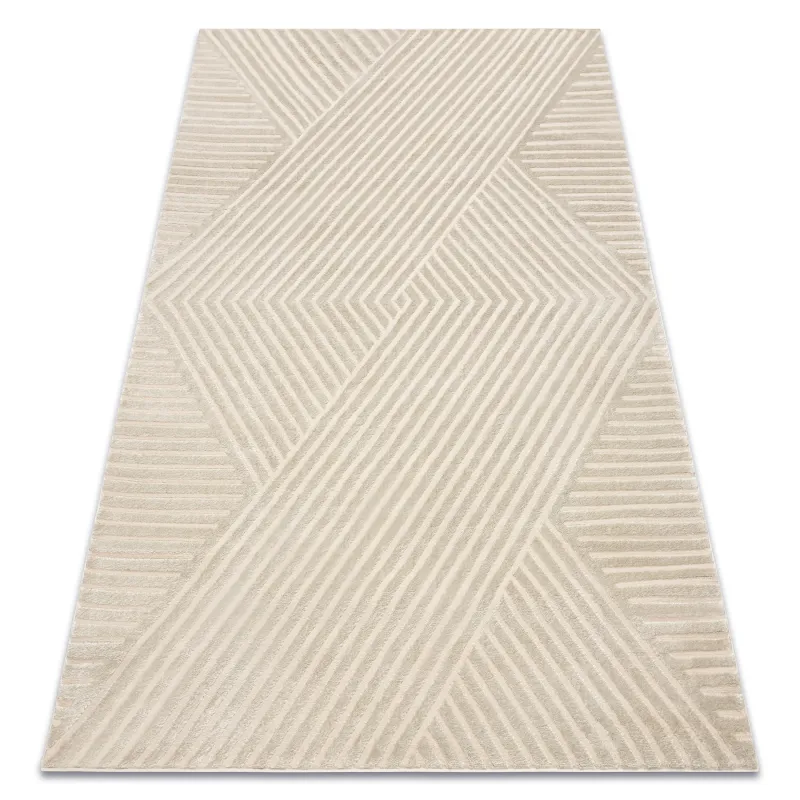 BALANCE 1503 taupe rug, geometric design, modern carpet for home decor