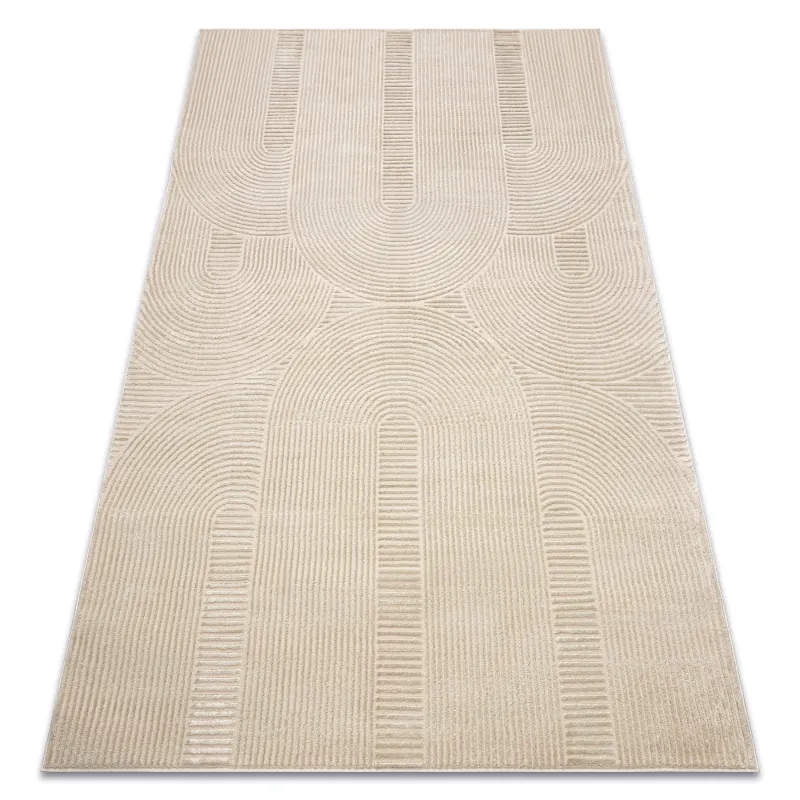 BALANCE 9086 taupe geometric rug, modern and stylish design