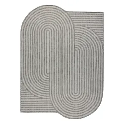 ORGANIC 2131 Geometric Rug Cream Grey