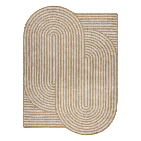 ORGANIC 2131 geometric cream rug made of natural sisal