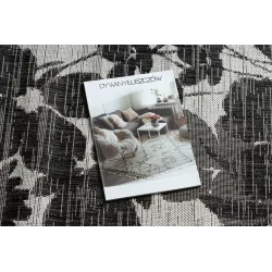 Modern sisal rug ORGANIC 2735 with floral pattern, stylish home accessory