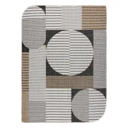 Rug ORGANIC 2769 Sisal Geometric Ecru / Black - natural, modern irregular shape
