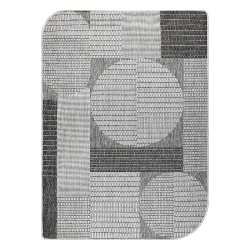 Dywan ORGANIC 2769 sizal Geometryczny ecru / szary - naturalny, nowoczesny nieregularny kształt
