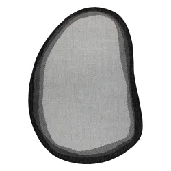 ORGANIC 2125 Stone Cream Black Rug
