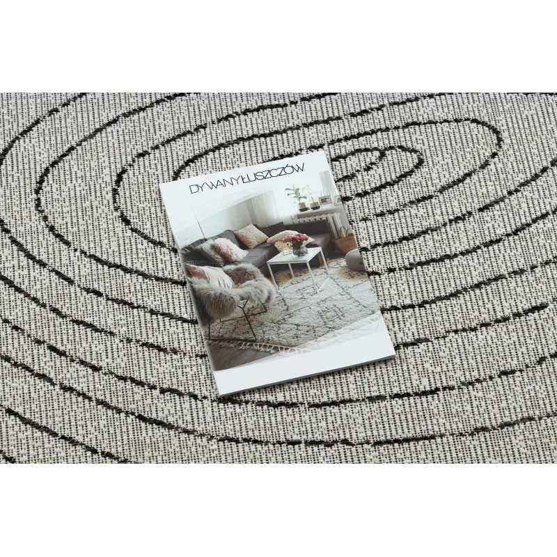 Modern cream and black sisal carpet ORGANIC 2743, stylish home accessory
