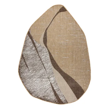 ORGANIC 2739 Sisal Stone Beige Rug - modern irregular shape