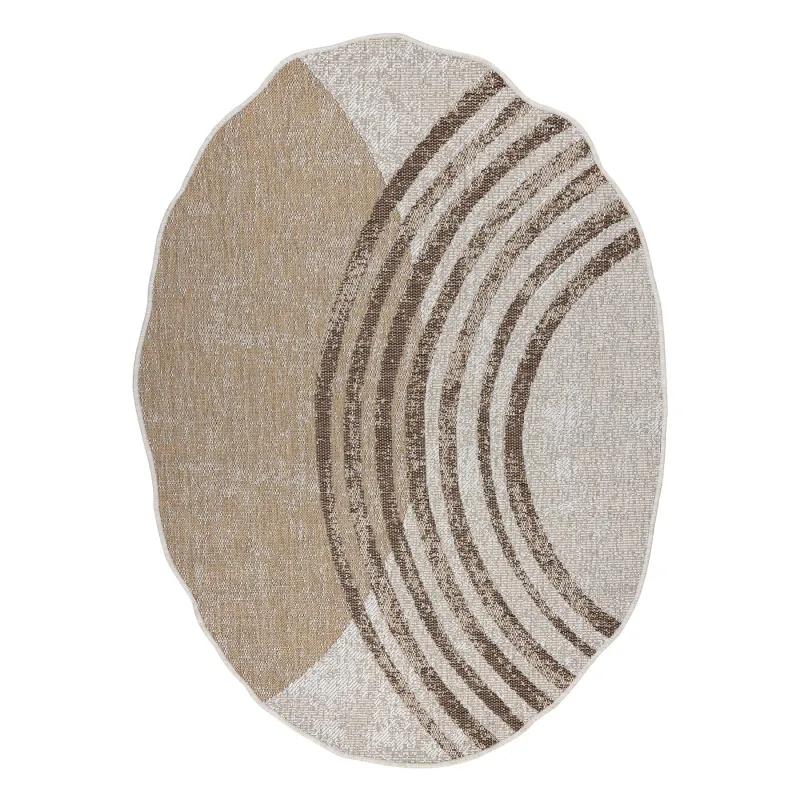 Modern ORGANIC 2767 sisal geometric rug in ecru/natural color