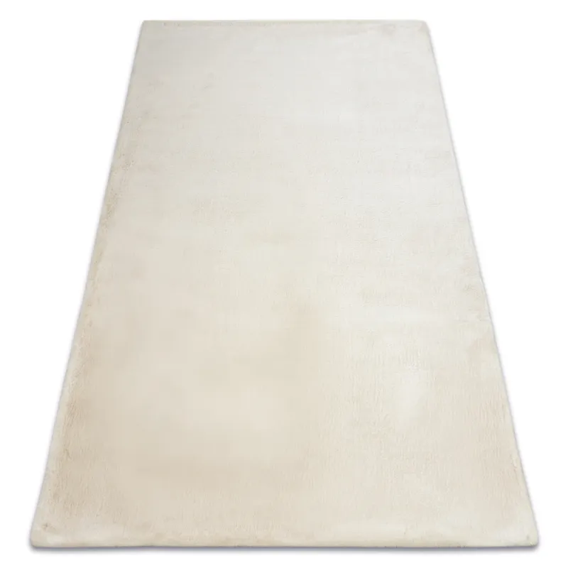 BUNNY ivory rug, modern design with rabbit fur imitation