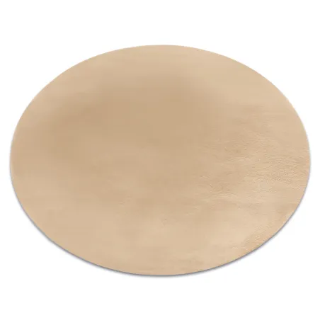 BUNNY round rug in macchiato color, rabbit fur imitation, modern carpet