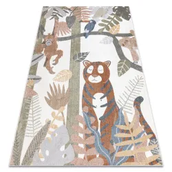 BONO 8426 Jungle, Wild Animals Cream / Dark Gold Rug - 2ND GRADE