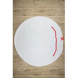 LINDO White Round Rug
