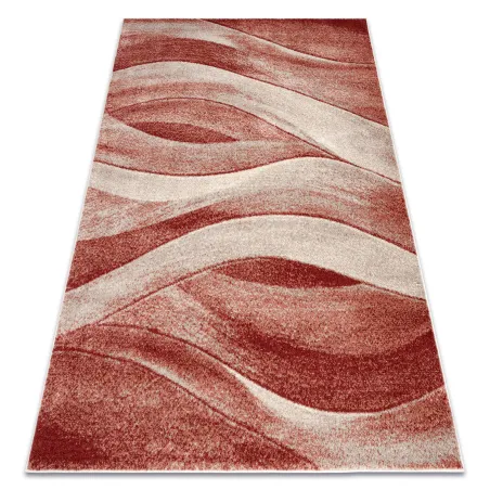 FUSION 1617 Rug in beige and terracotta, modern abstract design, carpets