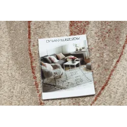 Modern FUSION 1617 rug in cream and terracotta style
