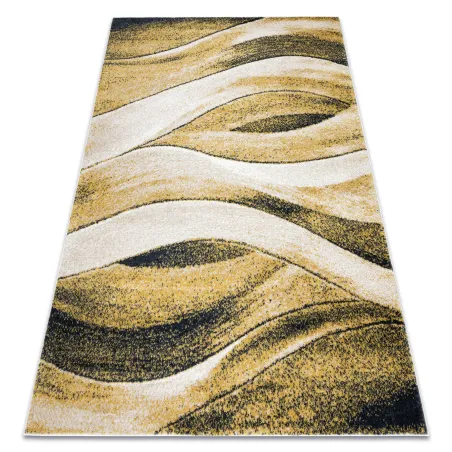 FUSION 1617 Yellow Rug, modern abstract carpet in yellow and cream shades