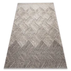 FUSION 9775 Beige Brown Geometric Rug
