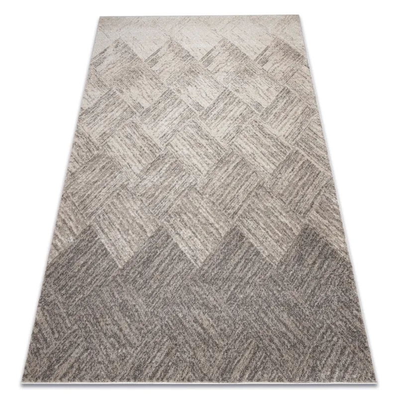FUSION 9775 beige and brown modern geometric rug