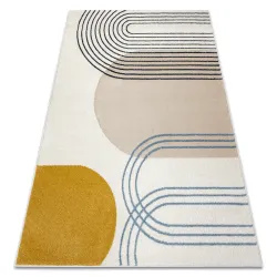 FUSION 7157 White Gold Geometric Rug