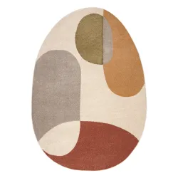 FUSION 5706 Cream Terracotta Geometric Rug