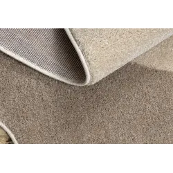 Stylish rug for living room or bedroom in cream and terracotta colors