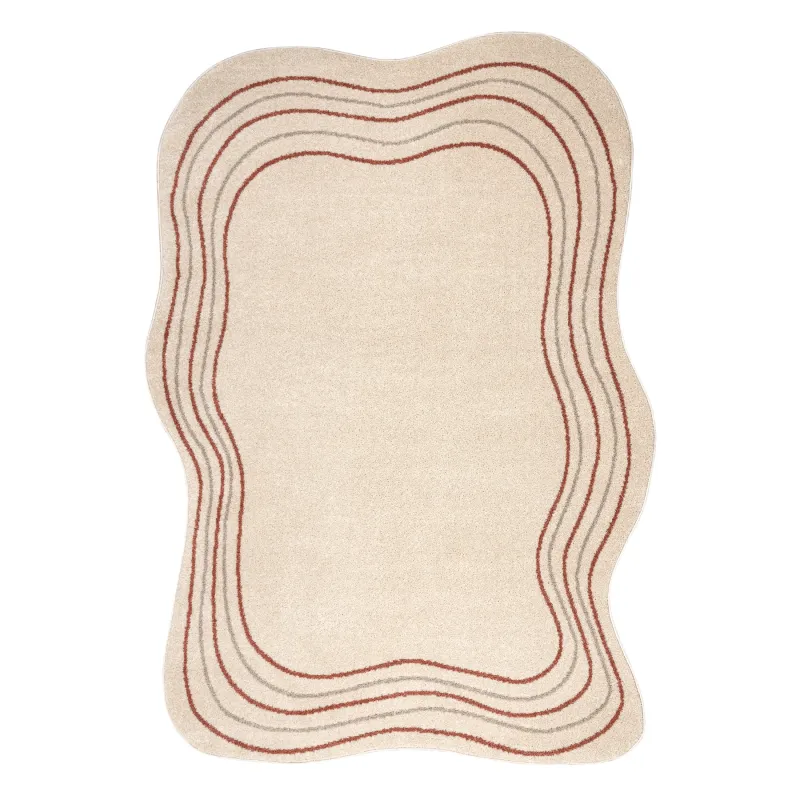 FUSION 5707 Cream Terracotta Rug, modern abstract design