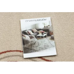 Stylish cream and terracotta rug, modern abstract design