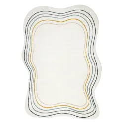FUSION 5707 White Dark Green Rug