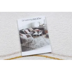 Stylish white and dark green rug, perfect for contemporary interiors