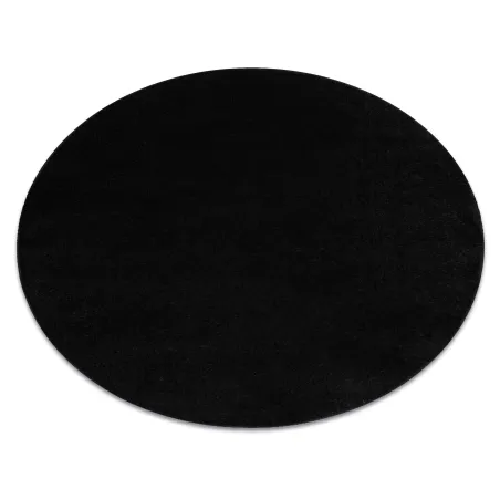 ETON PLUS Round Black Rug, modern and smooth, perfect for living room