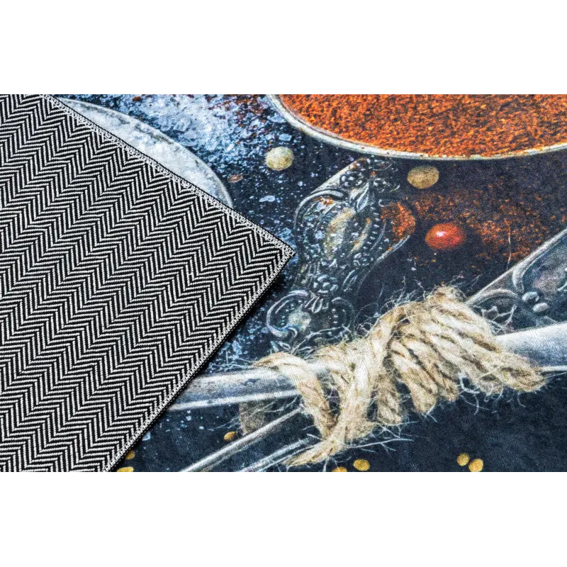 ANDRE 9002 Spice Kitchen Washable Rug